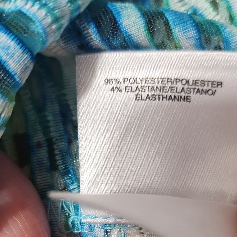 NWT Kasper Blue and Green Open Front Cardigan - Picture 11 of 12